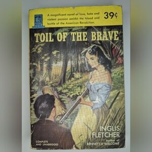 📚 ​Toil of the Brave by Inglis Fletcher - 1953 Vintage Pocket Book Permabook 📖